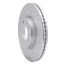 R1 04-08 Mazda RX-8 Front Right Drilled & Slotted Silver Brake Rotor
