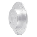 R1 99-10 Saab 9-5 Rear Right Drilled & Slotted Silver Brake Rotor