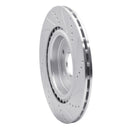 R1 16-24 Jaguar XF Rear Left Drilled & Slotted Silver Brake Rotor