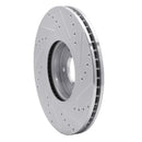 R1 07-12 Hyundai Veracruz Front Left Drilled & Slotted Silver Brake Rotor