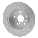 R1 92-03 Lexus ES300 Rear Left Drilled & Slotted Silver Brake Rotor