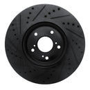R1 13-26 Honda CR-V Front Drilled & Slotted Black Rotors