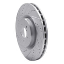 R1 03-25 Subaru BRZ Front Left Drilled & Slotted Silver Brake Rotor