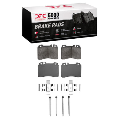 DFC 90-95 Mercedes-Benz E320 Front 5000 Advanced Low Metallic Brake Pads and Hardware Kit