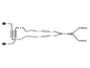 aFe 14-15 Infiniti Q50 V6 3.7L Takeda 2.5in 305 SS Cat Back Exhaust System w/ Black Tips