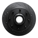 R1 68-75 Ford F-250 2WD (Excl Super Duty) Front Right Drilled & Slotted Black Brake Rotor