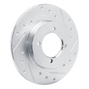 R1 75-82 Nissan 610 Front Right Drilled & Slotted Silver Brake Rotor