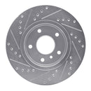 R1 94-02 Land Rover Range Rover Front Right Drilled & Slotted Silver Brake Rotor