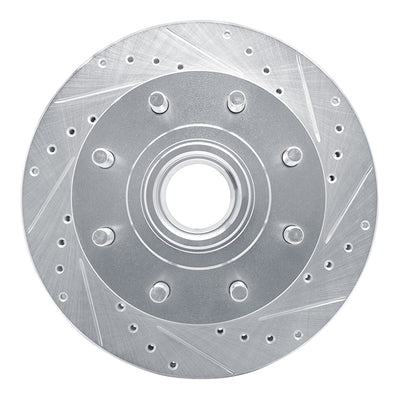 R1 92-02 Chevrolet C1500 Suburban Front Right Drilled & Slotted Silver Brake Rotor