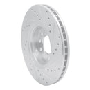 R1 03-11 Cadillac BLS (Mexico) Front Left Drilled & Slotted Silver Brake Rotor