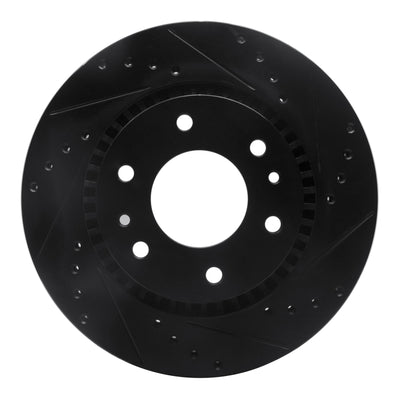 R1 06-09 Buick Rainier Front Right Drilled & Slotted Black Brake Rotor