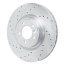 R1 18-24 Land Rover Range Rover Front Left Drilled & Slotted Silver Brake Rotor