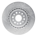 R1 19-25 Ram 1500 Front & Rear Drilled & Slotted Silver Brake Rotor Set