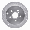 R1 00-10 Pontiac Vibe Front & Rear Drilled & Slotted Silver Brake Rotor Set