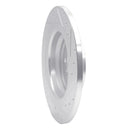 R1 12-18 Mercedes-Benz GLE300D Rear Left Drilled & Slotted Silver Brake Rotor