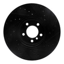 R1 12-20 BMW 340i xDrive Front & Rear Drilled & Slotted Black Brake Rotor Set
