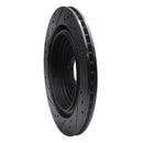 R1 08-14 Cadillac CTS Rear Right Drilled & Slotted Black Brake Rotor