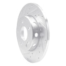 R1 97-98 Mercedes-Benz C230 Front Left Drilled & Slotted Silver Brake Rotor