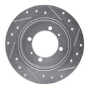 R1 94-98 Hyundai SONATA Rear Left Drilled & Slotted Silver Brake Rotor