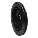 R1 98-02 Chevrolet Camaro Rear Left Drilled & Slotted Black Brake Rotor