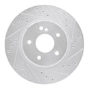 R1 1998-2009 Chrysler Crossfire Rear Right Drilled & Slotted Silver Brake Rotor
