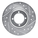 R1 81-84 Toyota Starlet Front Right Drilled & Slotted Silver Brake Rotor