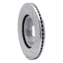 R1 09-14 Acura TL Front Left Drilled & Slotted Silver Brake Rotor
