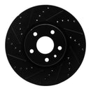 R1 13-20 Ford Special Service Police Sedan Front & Rear Drilled & Slotted Black Brake Rotor Set
