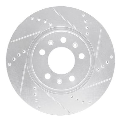 R1 06-10 Pontiac SOLSTICE Front Right Drilled & Slotted Silver Brake Rotor