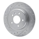 R1 16-18 Buick Envision Rear Left Drilled & Slotted Silver Brake Rotor
