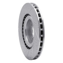 R1 14-19 Fiat 500L Front Right Drilled & Slotted Silver Brake Rotor