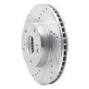 R1 05-15 Toyota Tacoma Front Drilled & Slotted Silver Brake Rotor Set