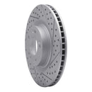 R1 09-11 Hyundai Genesis Sedan Front Right Drilled & Slotted Geo-Carbon Rotor