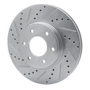R1 06-09 Chevrolet TrailBlazer Front & Rear Drilled & Slotted Silver Brake Rotor Set