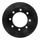 R1 99-99 Ford F-250 4WD (Super Duty) Front Left Drilled & Slotted Black Brake Rotor