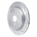 R1 16-22 Lexus RX350L Rear Drilled & Slotted Silver Brake Rotor Set