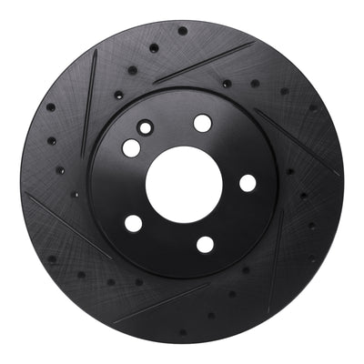 R1 16-23 Mercedes-Benz Viano (Mexico) Front Left Drilled & Slotted Black Brake Rotor