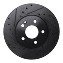 R1 16-23 Mercedes-Benz Viano (Mexico) Front Left Drilled & Slotted Black Brake Rotor