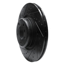 R1 12-20 BMW M240I Coupe & Convertible Rear Left Drilled & Slotted Black Brake Rotor