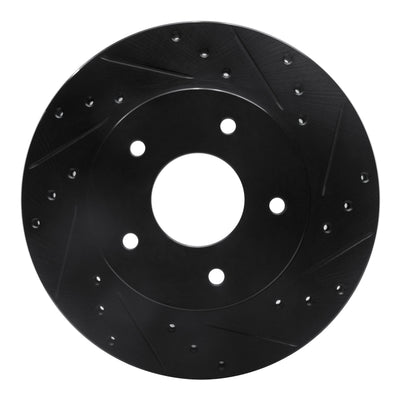 R1 78-81 Pontiac Firebird Rear Right Drilled & Slotted Black Brake Rotor