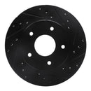 R1 78-81 Pontiac Firebird Rear Right Drilled & Slotted Black Brake Rotor