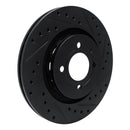 R1 90-93 Volkswagen CORRADO Front Right Drilled & Slotted Black Brake Rotor