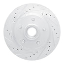 R1 67-72 Cadillac COMMERCIAL CHASSIS Front Left Drilled & Slotted Silver Brake Rotor