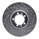 R1 81-89 Alfa Romeo GTV-6 Front Right Drilled & Slotted Silver Brake Rotor