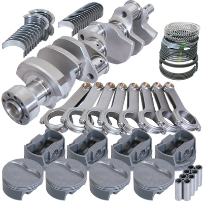 Eagle Chevy 350 1Pc 3.750in Crank 6.000in H-Beam -5cc Flat Top 4.040in Pistons Balanced Assembly