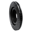 R1 -24 Subaru Forester Front Right Drilled & Slotted Black Brake Rotor