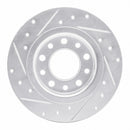 R1 13-16 Dodge Dart Front & Rear Drilled & Slotted Silver Brake Rotor Set