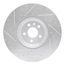 R1 20-24 Jaguar E-Pace Front & Rear Drilled & Slotted Silver Brake Rotor Set