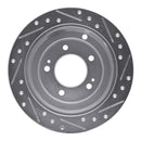 R1 04-06 Kia AMANTI Rear Left Drilled & Slotted Silver Brake Rotor
