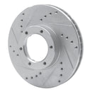 R1 89-93 Toyota Pickup Front Left Drilled & Slotted Silver Brake Rotor